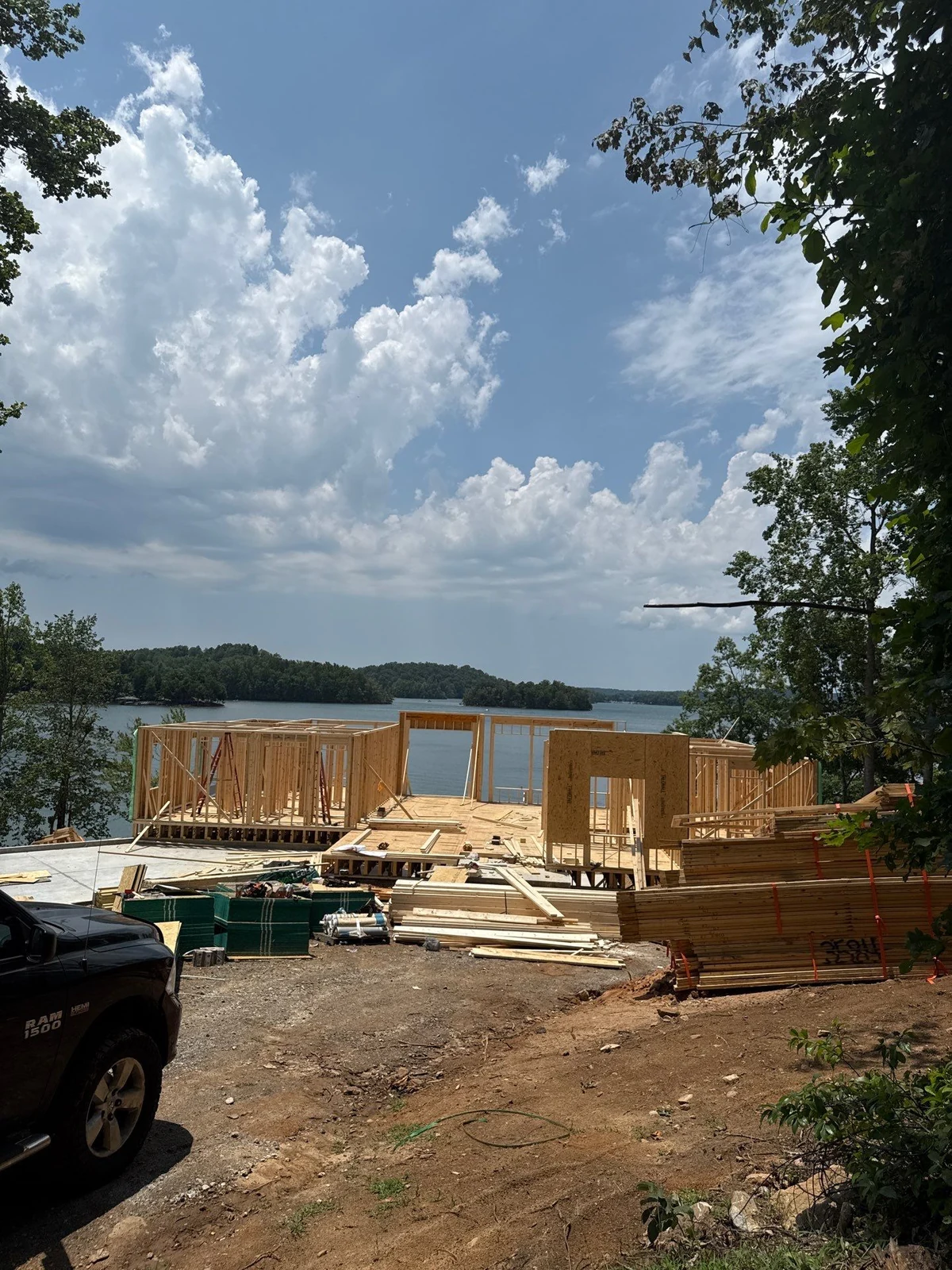 Lakehouse under construction &mdash; Upstate, SC