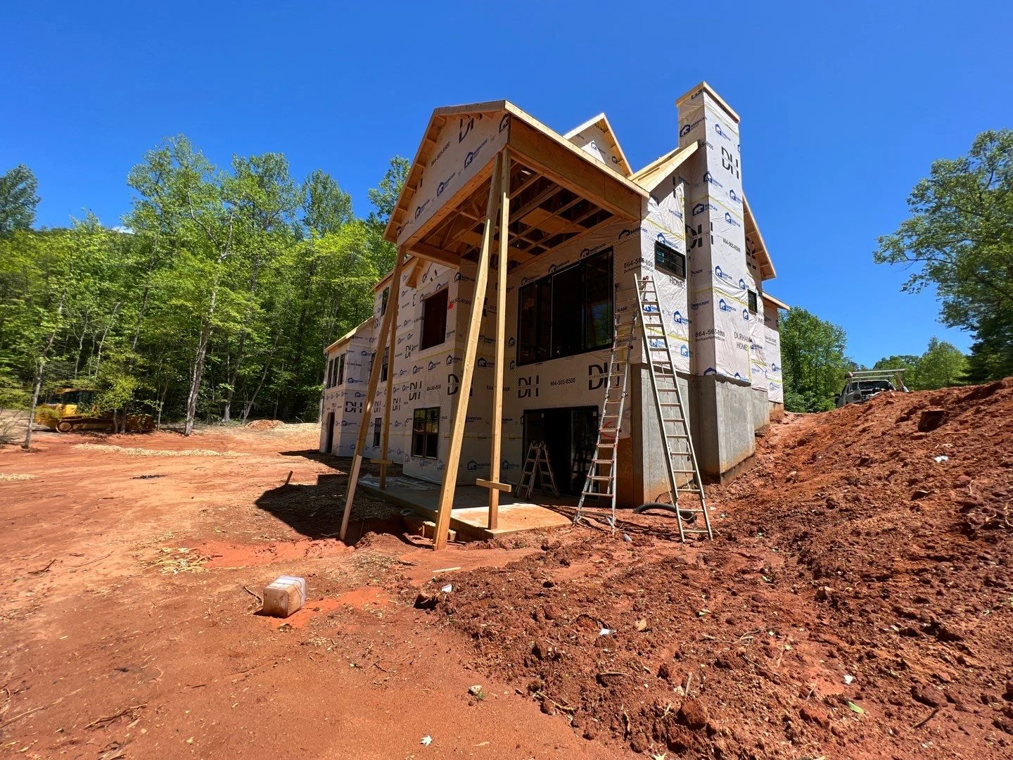 Custom home framed and wrapped &mdash; Marietta, SC