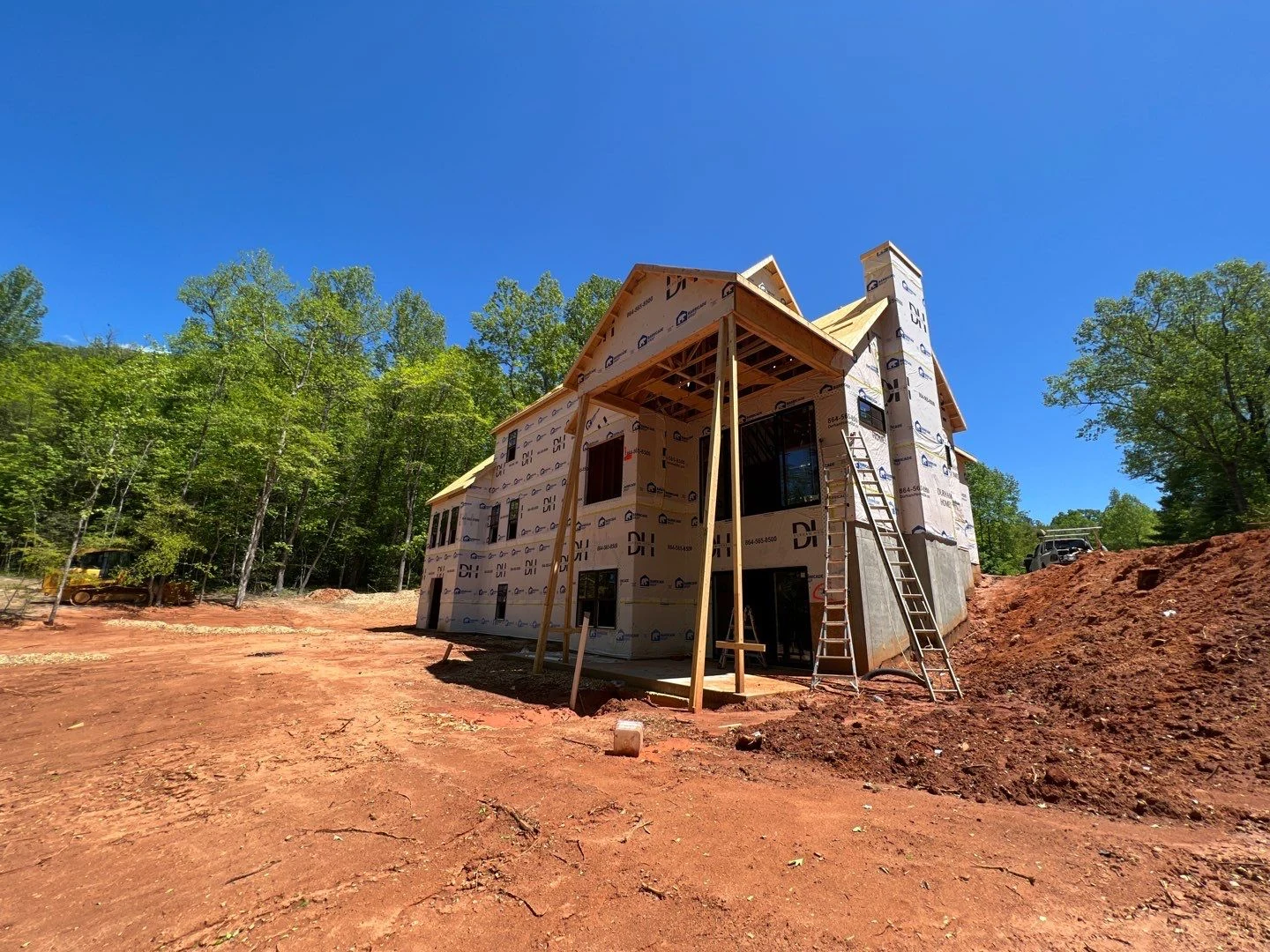 Custom home framed and wrapped &mdash; Marietta, SC