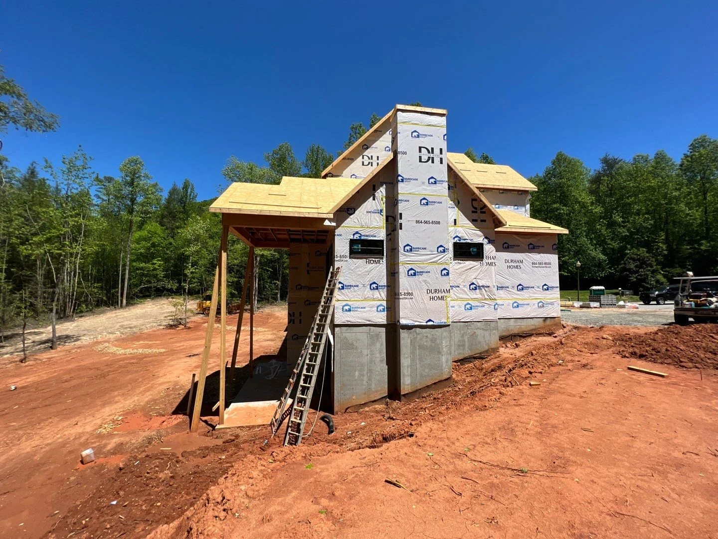 Custom home framed and wrapped &mdash; Marietta, SC